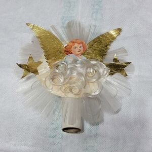 Vintage Tinsel Spun Glass Angel Hair Christmas Tree Topper